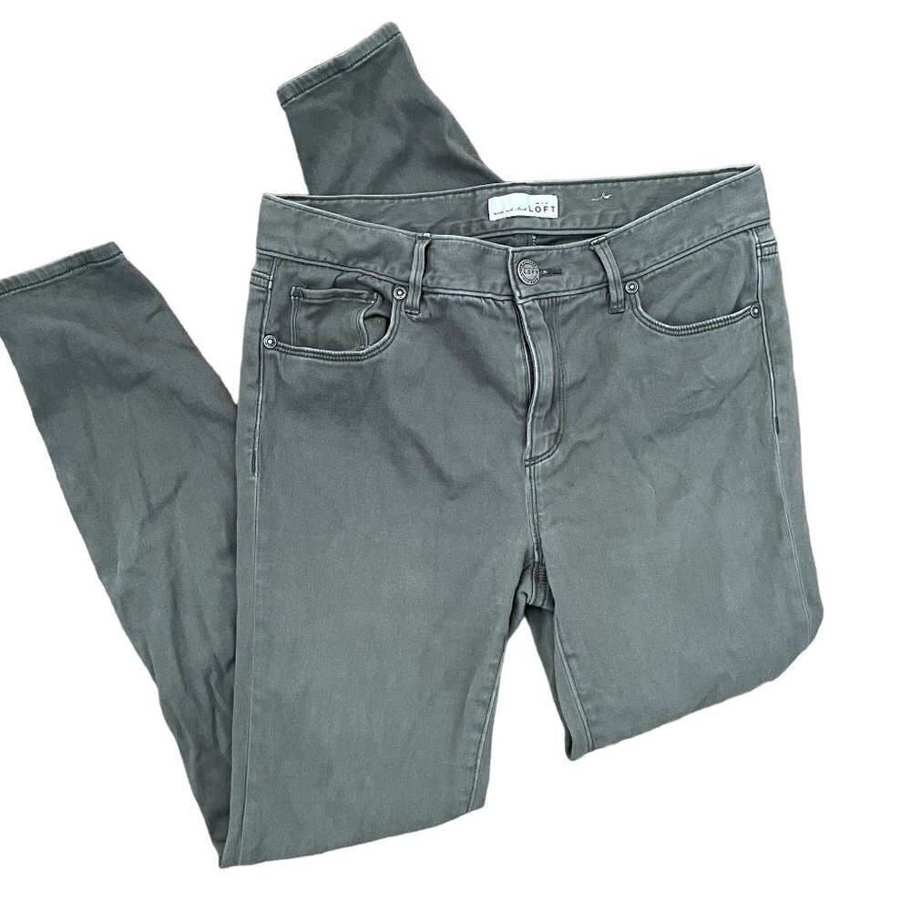 LOFT legging jeans green casual comfortable jegging pockets ankle length